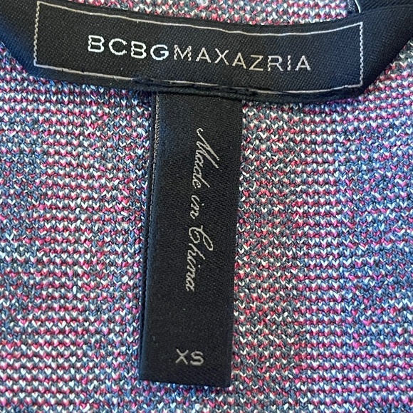 NEW! BCBG Maxazria Alonya Pink Grey Knit Peplum Top Size XS NWOT! - Picture 9 of 10